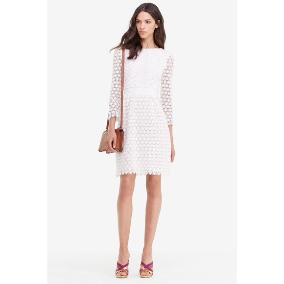 dvf white lace dress
